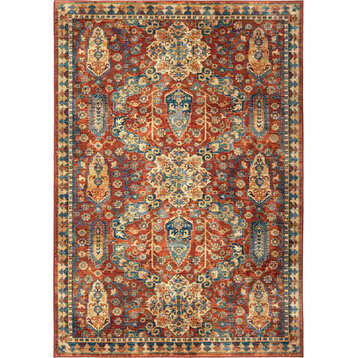 Palmetto Living by Orian Alexandra Bombay Area Rug, Red, 5'3"x7'6"