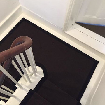 Black Carpet Runner to Stairs