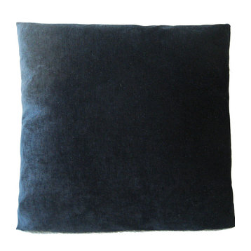 Velvet Pillow, Black, 20"x20"