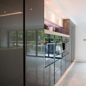 Luxury grey gloss kitchen, Falmouth