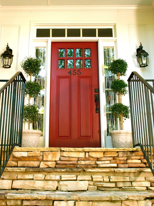 Red Brick And Front Door Ideas, Pictures, Remodel and Decor