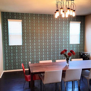 Connection Allover Stenciled Dining Room