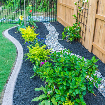 Rustic Patio, Pergola, Fire Pit and French Drain