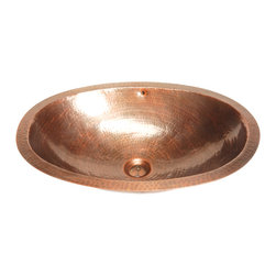 Belle Foret Model BFC13 WC Medium Oval Lavatory Copper Sink - Bathroom Sinks