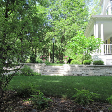 A play lawn was graded level for family games