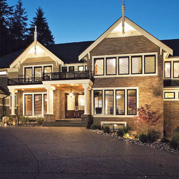 Traditional Exteriors Featuring Stone