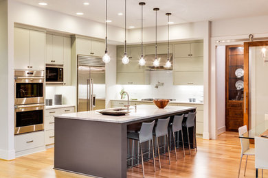 Inspiration for a contemporary kitchen remodel in Other