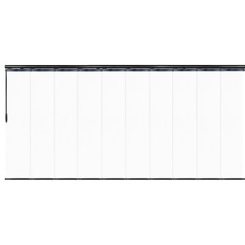 Navajo White 10-Panel Track Extendable Vertical Blinds 120-218"W