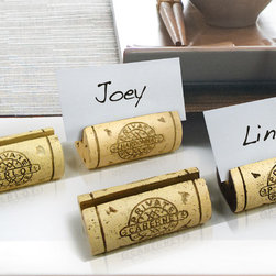 Epicureanist Ceramic Cork Place Card Holders - Place Card Holders