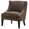 Ambrosia Upholstered Armless Chair, Brown