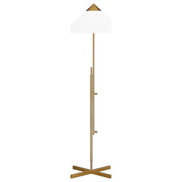 Kelly Wearstler Franklin 1-Light Floor Lamp KT1291BBS1, Burnished Brass