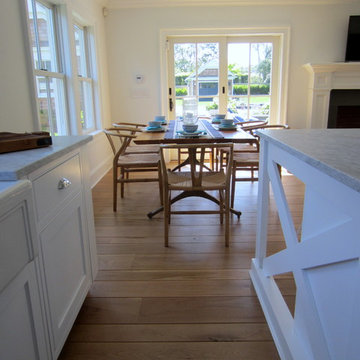 AMAGANSETT: WIDE PLANK CHARACTER WHITE OAK INSTALLED/FINISHED W BONA TRAFFIC HD