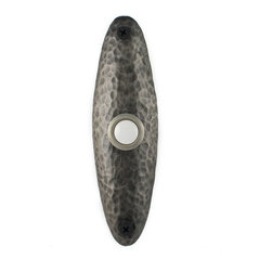 Hawk Hill Hardware - Hammered Doorell, Handmade Luxury Hardware, Vintage Pewter - Doorbells And Chimes