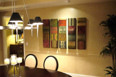 Minimalist dining room photo in New York