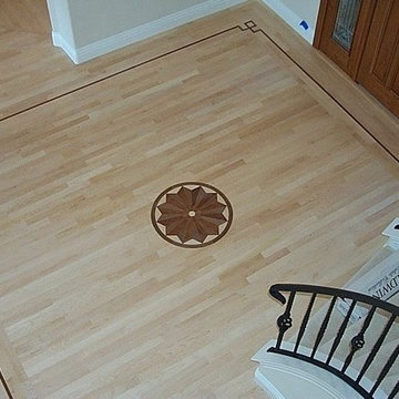 Maple with Medallion and Feature Strips and Greek Keys