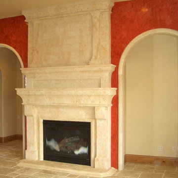 Fireplace / Mantels / Cast Stone Mantels / Limestone Mantel