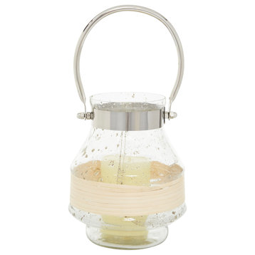 Contemporary Clear Glass Candle Lantern 67176