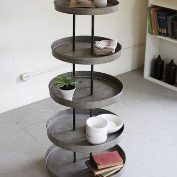 Five Tiered Round Metal Display Table