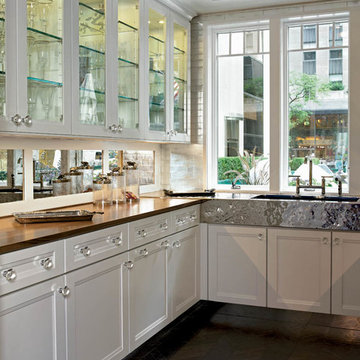 Contemporary Dove White Kitchens