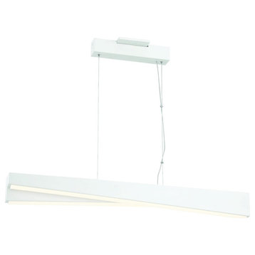 George Kovacs So Inclined 49" Linear Pendant Light in Sand White