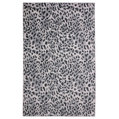 My Magic Carpet Miya Leopard Grey Machine Washable Rug 3' x 5