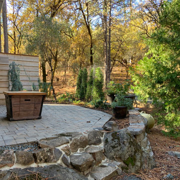 Cozy concrete paver patio