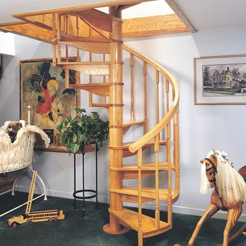 Oak Spiral Stairs