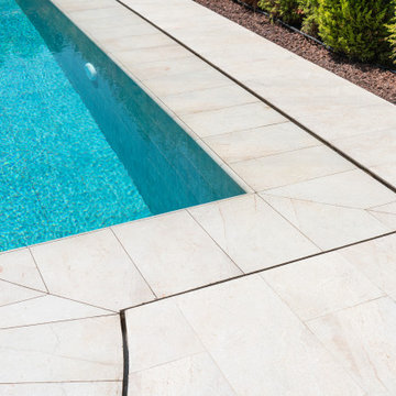 Piazza Cyan & Beige Stone Porcelain Tiles- Cesme,Izmir Villa