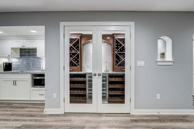 Inspiration for a transitional wine cellar remodel in Milwaukee