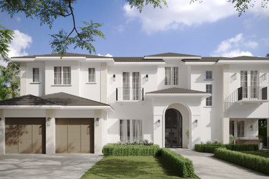 Inspiration for a coastal exterior home remodel in Miami
