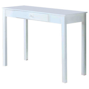 Haven Home Ainsley Vanity Desk Crisp White Transitional Desks And Hutches By Hives Honey Houzz