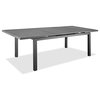 Extendable Outdoor Dining Table, Top With Automatic Adjustable Function, Gray