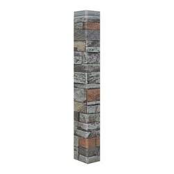 136-CT2-DURANGO VENEER STACKED STONE OUTSIDE CORNER - 48"H X 3 &frac12;" W X 1 &frac12;"D - Wall Panels