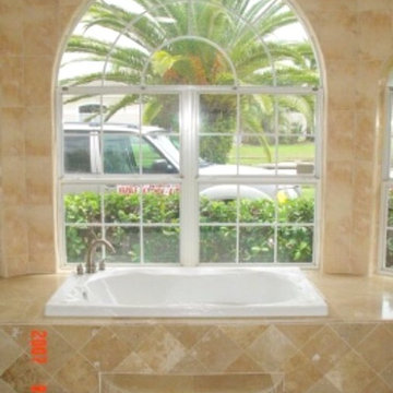bathrooms and kitchens