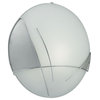 1x60W Ceiling Light, Chrome & Satin Finish & Clear & White Paint Design