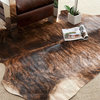 Animal Inspirations Cow Hide Area Rug, Rectangle, Black-Brown, 4'6"x6'6"