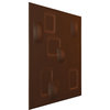 Avila EnduraWall Decorative 3D Wall Panel, 19.625"Wx19.625"H, Aged Metallic Rust