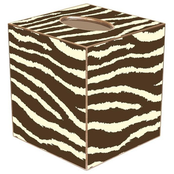 TB1448 - Brown Zebra Tissue Box Cover
