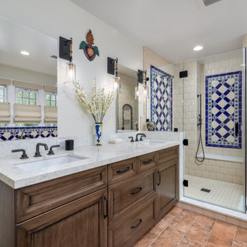 Spanish Tile Master Bathroom
