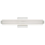 Livex Lighting - Livex Lighting Polished Chrome LED Light ADA Bath Vanity - Upgrade your bathroom with the sleek, modern look of the Fulton linear bath light. This bath vanity light features a rectangular satin white acrylic shade set against the polished chrome finish. Energy-efficient LED modules are built directly into the design to provide power-saving lighting. Can be installed vertically or horizontally.