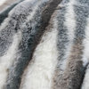 Multi Jacquard Faux Fur Bed Rest NEED ASSEMBLY, 20" x 18" x 17", Gray