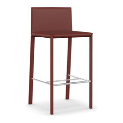 Slim Leather Stool by Kristalia - Bar Stools And Counter Stools