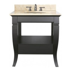 AVANITY MILANO-V30-BK MILANO VANITY - 30 INCH BLACK - Bathroom Cabinets