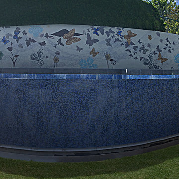 Mosaic Pool Tile and Feature Wall