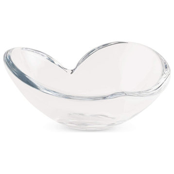 Nambe Large Glass Heart Bowl