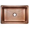 Adams Copper 33" Single Bowl Farmhouse Apron Front Undermount Kitchen Sink