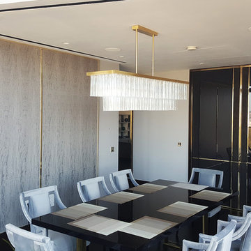Bespoke panels  and doors with polished brass