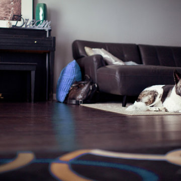 Living Room Ideas | Base Moulding | Dog-Friendly Home