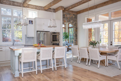Kitchen - coastal kitchen idea in Raleigh