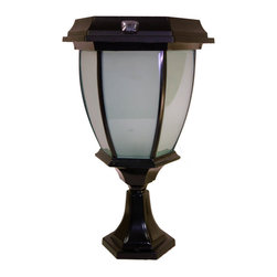 Solar Goes Green LED Coach 99V Solar 5" Flat Mount Post Lamp - Outdoor Lighting